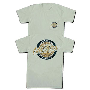Old Row - 80s Camo Circle Pocket Tee - Light Green