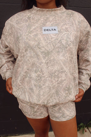 Delta White Washed Camo Mockneck Set