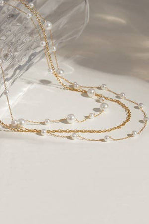 Golden Pearls Necklace