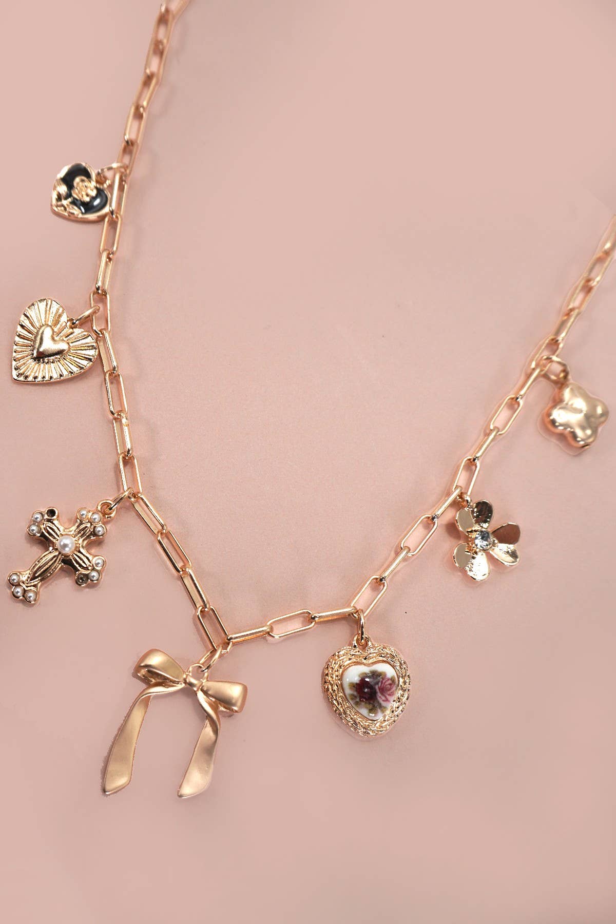 Nicole Floral Charm Necklace