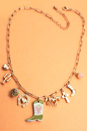 Giddy Up Boot Charm Necklace