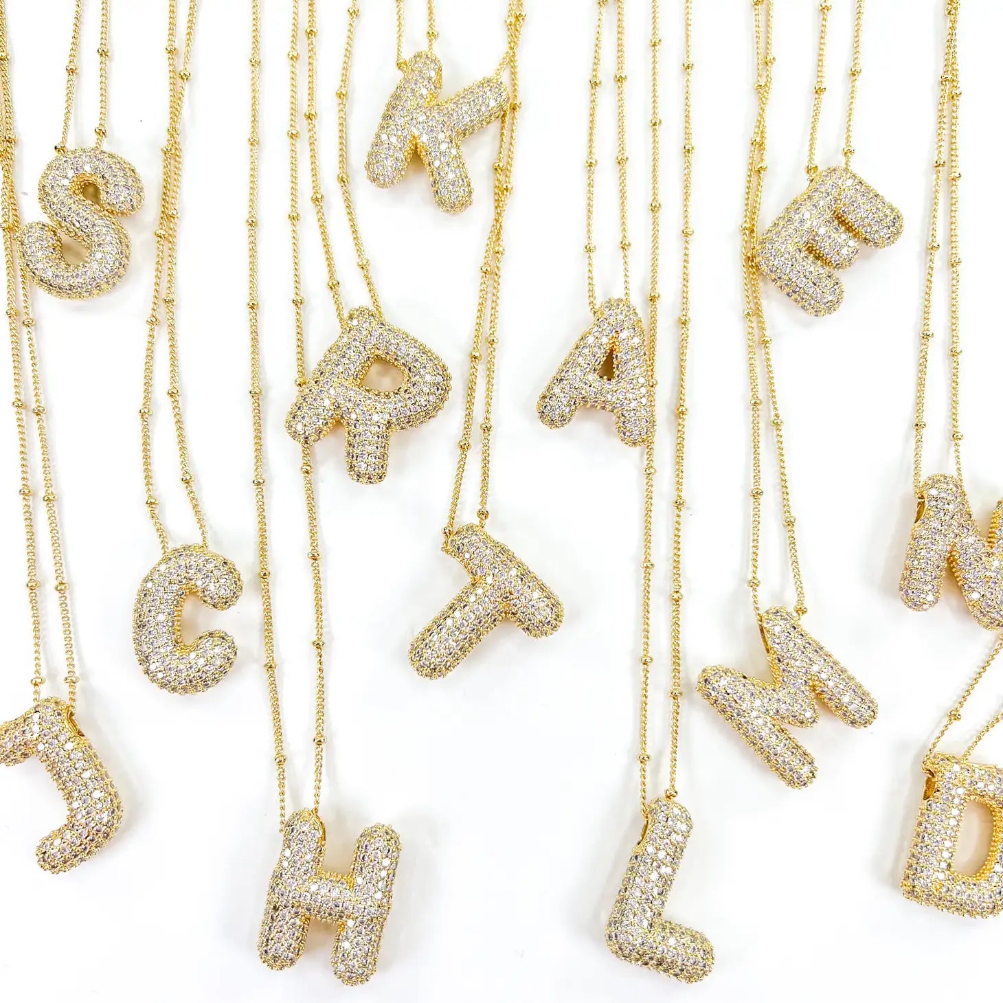 2023 New Mini Custom Bubble Name Necklace 3D Letter Necklace Personalized  Balloon Bubble Letter Pendant Necklace