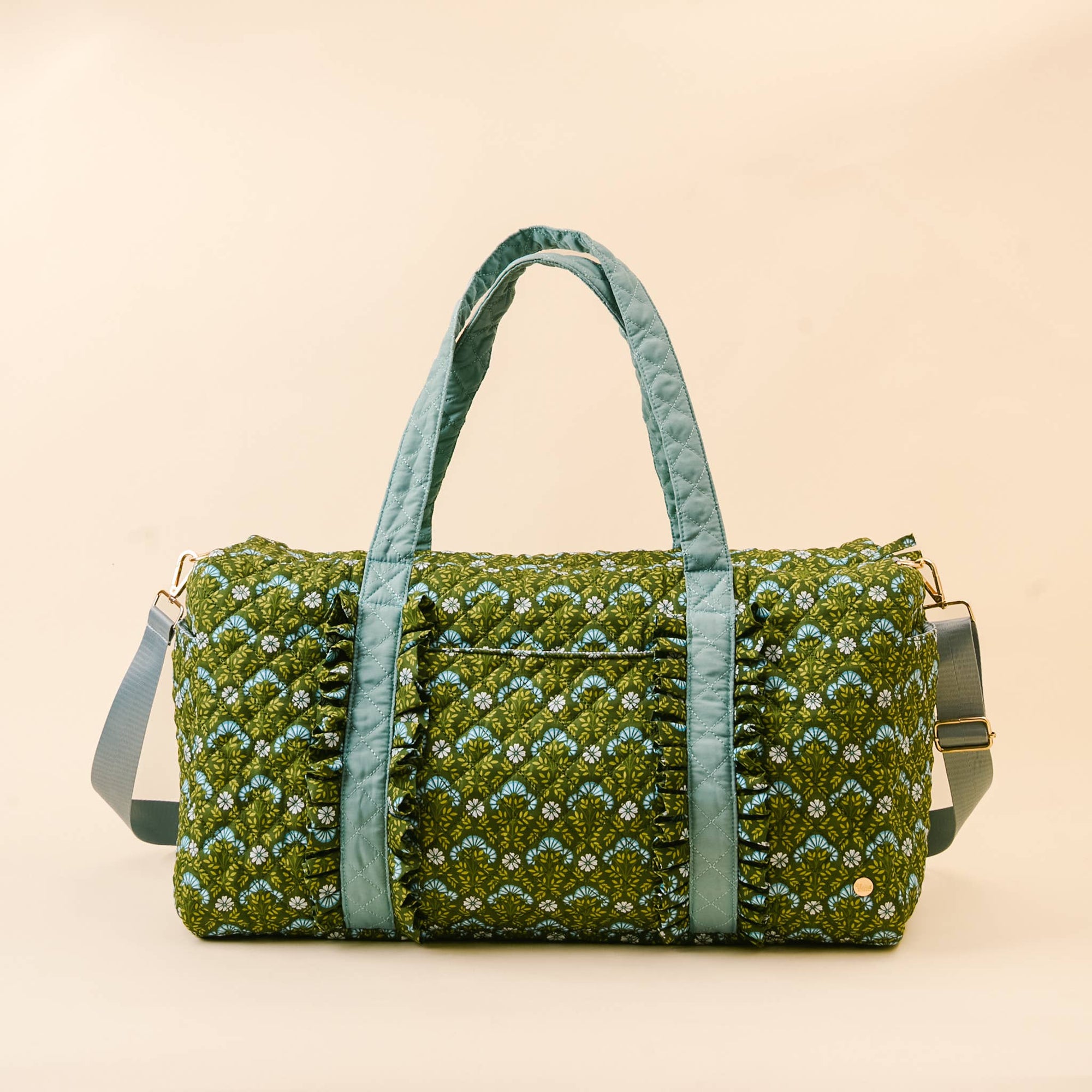 On-the-Go Quilted Weekender Bag-Everbloom Forest Green