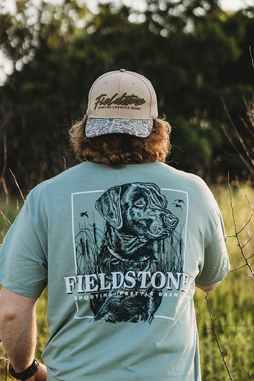 6 Panel Script Logo Camo Bill Hat