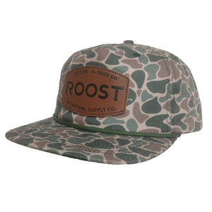 Vintage Camo Leather Patch Hat