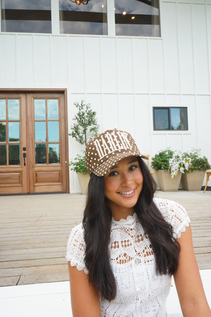 Darlin' - Brown Polka Dot Trucker Hat