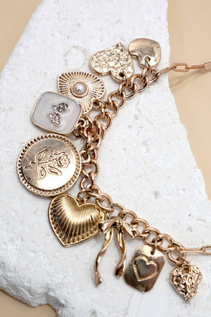 Laced In Love Charm Necklace