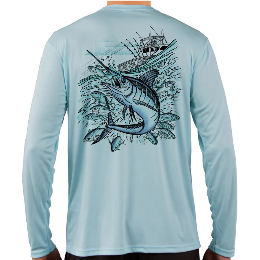 Local Boy Graphic Performance Long Sleeve - Offshore Frenzy
