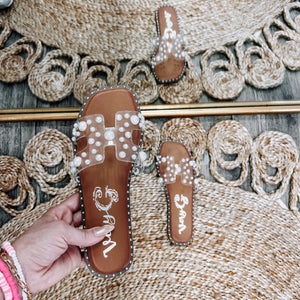 Gracie Pearl Studded Sandals