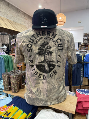Southern Cut Swamp Country Washed Camo Tee