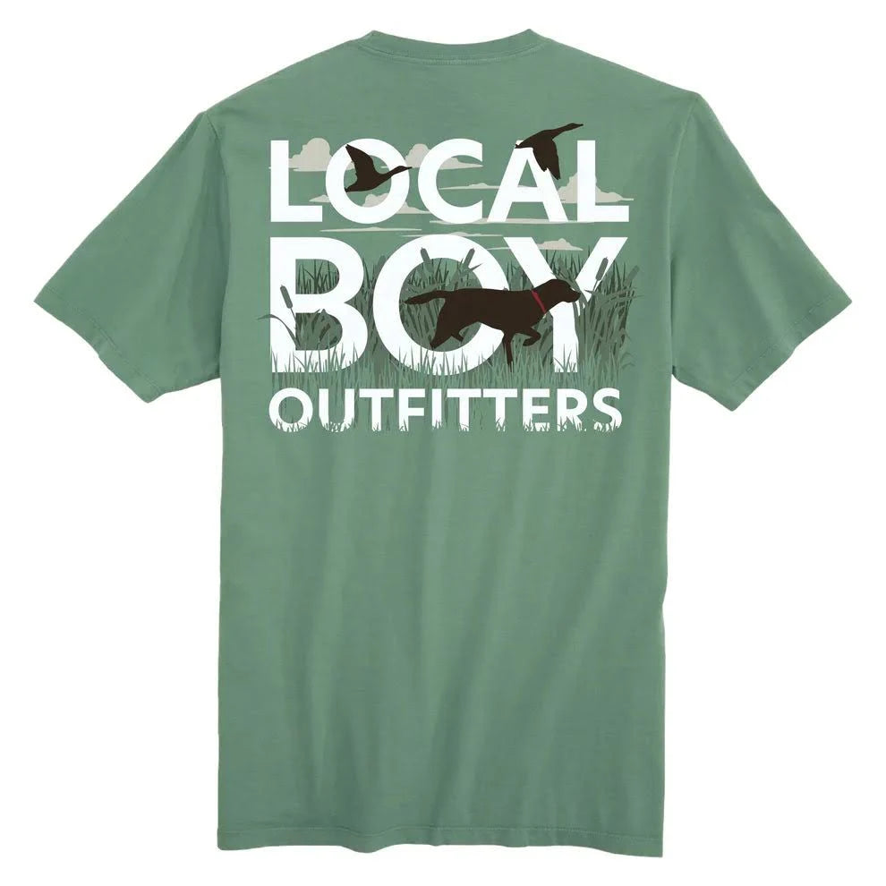Local Boy Text & Tail Tee - Light Green