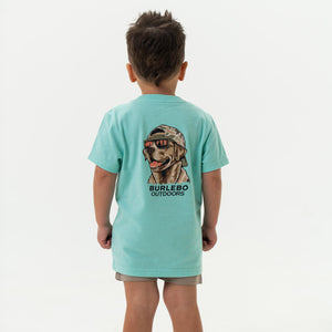 Burlebo Youth Camo Dog Tee - Island Reef