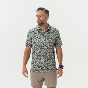 Burlebo Performance Polo - Retro Duck Camo