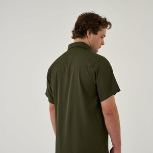 Burlebo Performance Western Shirt - Mallard Green