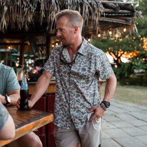 Burlebo Performance Button Up - Classic Deer Camo