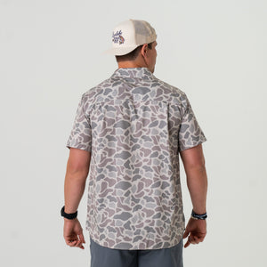 Burlebo Performance Button Up - Classic Deer Camo
