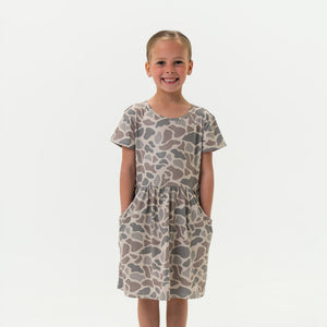 Burlebo Girls Moxie Dress - Classic Deer Camo