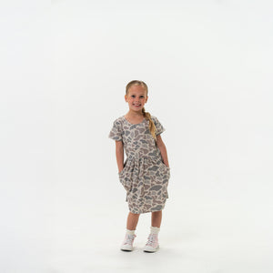 Burlebo Girls Moxie Dress - Classic Deer Camo