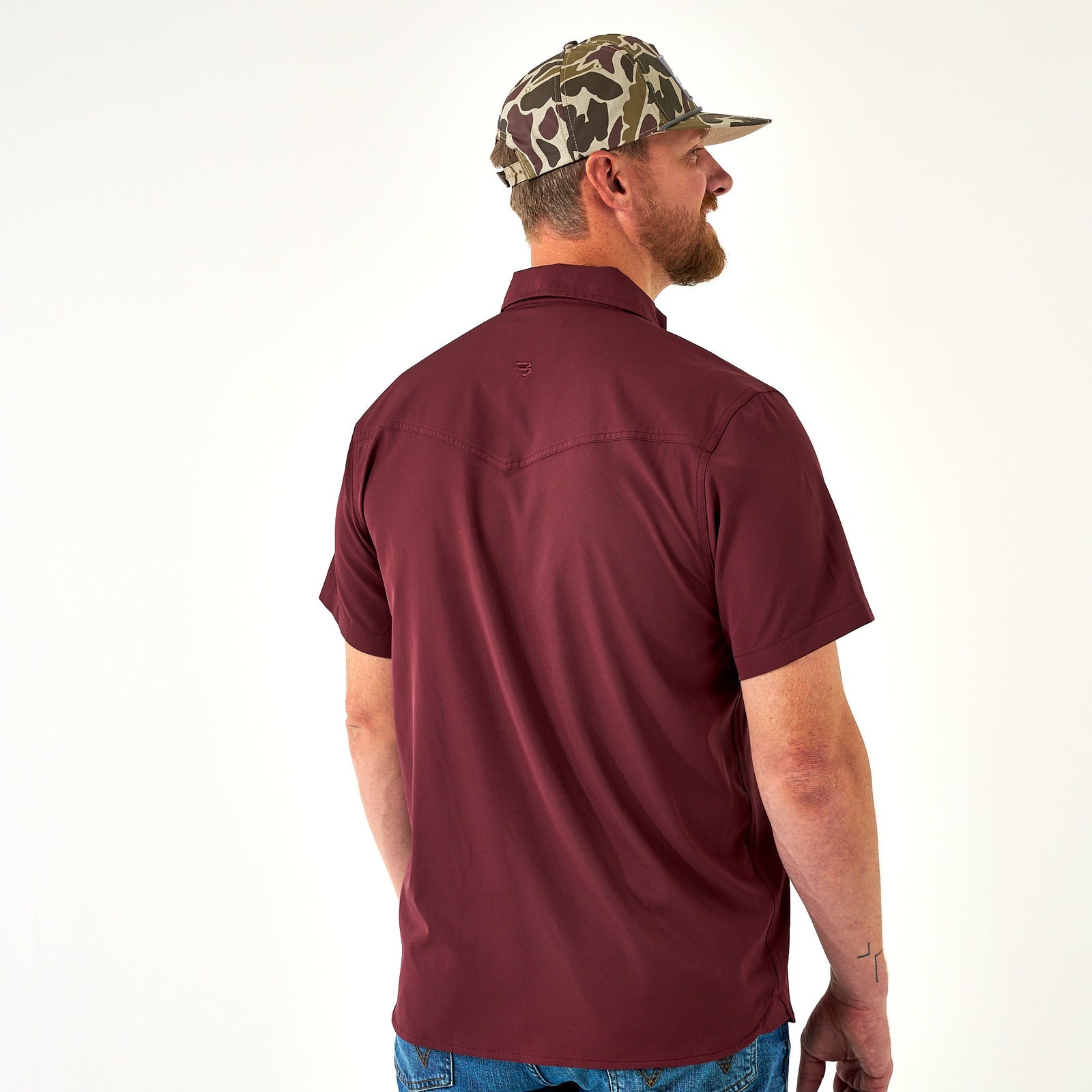 Burlebo Performance Western Shirt - Maroon