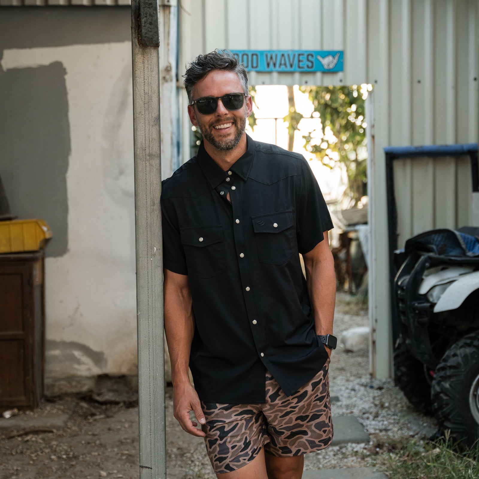 Burlebo Performance Western Shirt - Black