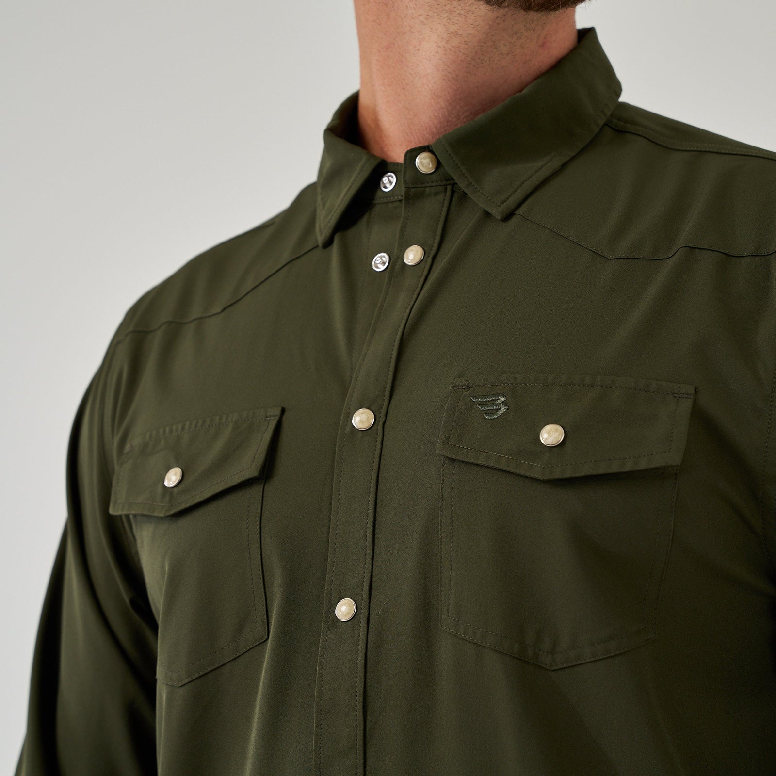 Burlebo Long Sleeve Western Shirt - Mallard Green