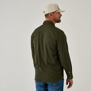 Burlebo Long Sleeve Western Shirt - Mallard Green