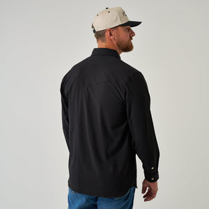 Burlebo Long Sleeve Western Shirt - Black