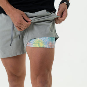 Burlebo Athletic Shorts - Light Grey 5.5"
