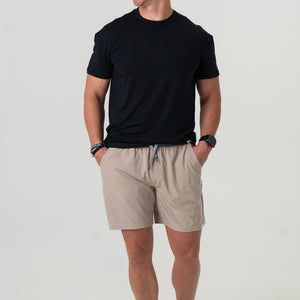 Burlebo Athletic Shorts - Heather Khaki - 5.5" & 7"