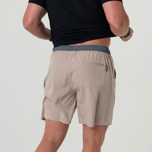Burlebo Athletic Shorts - Heather Khaki - 5.5" & 7"