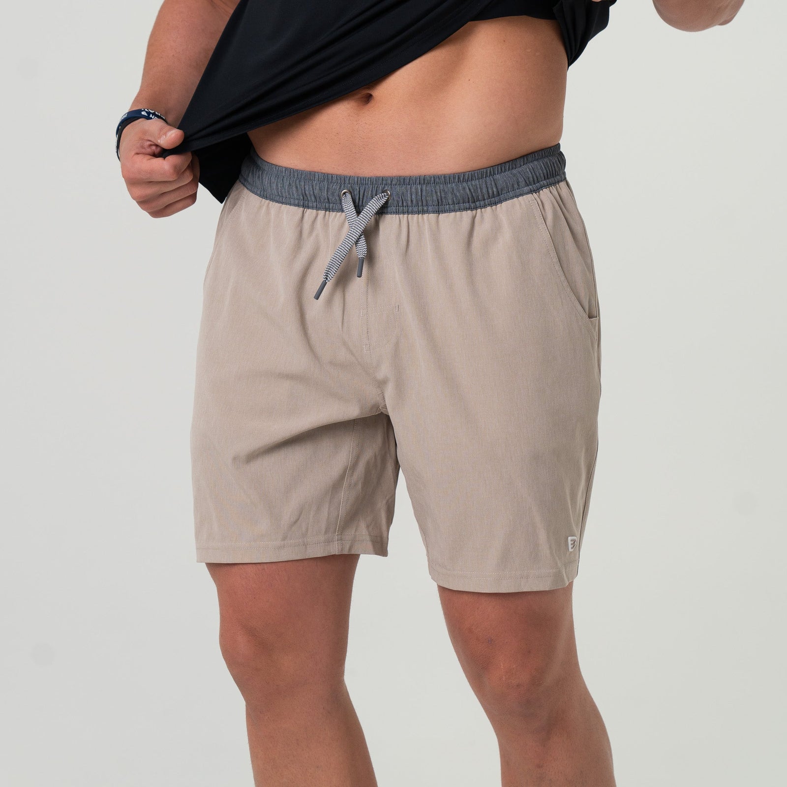 Burlebo Athletic Shorts - Heather Khaki - 5.5" & 7"