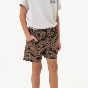 Burlebo Youth Everyday Shorts - Gauge Camo