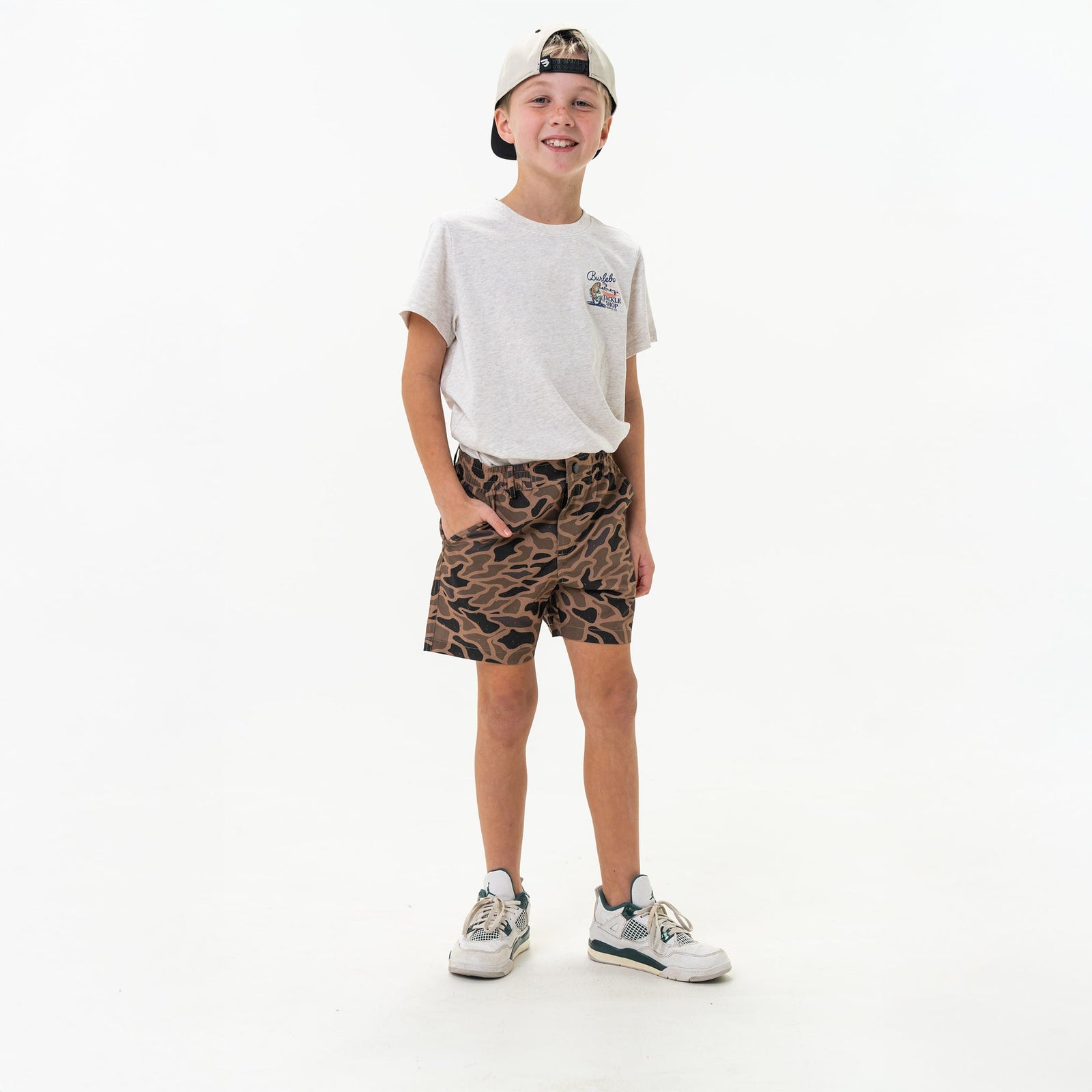 Burlebo Youth Everyday Shorts - Gauge Camo