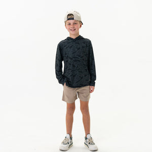 Burlebo Youth Performance Hoodie - Black Camo