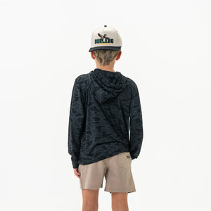 Burlebo Youth Performance Hoodie - Black Camo
