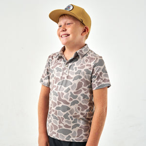Burlebo Youth Polo - Classic Deer Camo