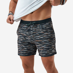 Burlebo Swim Trunks - Tiger Wetland Camo