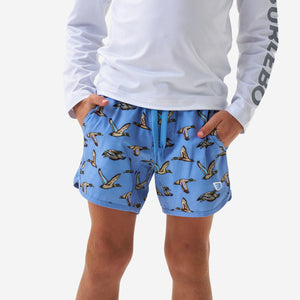 Burlebo Youth Swim Trunks - Jumbo Mallards Blue