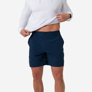 Burlebo Everyday Shorts - Deep Water Navy 7"