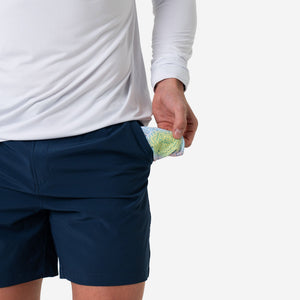 Burlebo Everyday Shorts - Deep Water Navy 7"