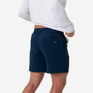 Burlebo Everyday Shorts - Deep Water Navy 7"
