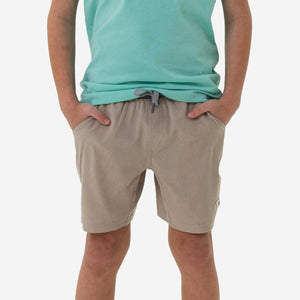Burlebo Youth Athletic Shorts - Heather Khaki