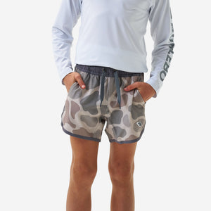 Burlebo Youth Swim Trunks - Jumbo Classic Deer Camo