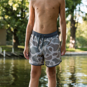 Burlebo Youth Swim Trunks - Jumbo Classic Deer Camo