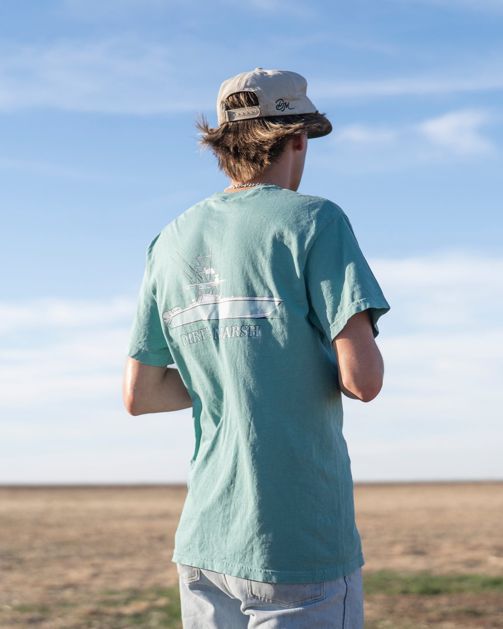 Dirty Marsh Center Console Tee - Seafoam