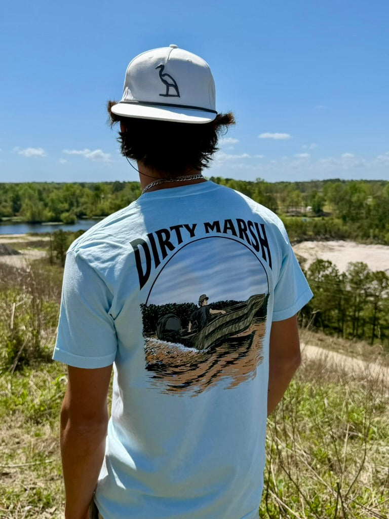Dirty Marsh Marshall On Da River Tee - Chambray