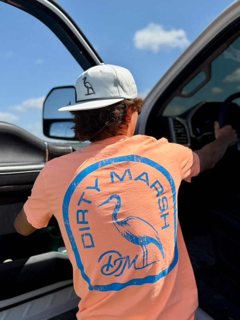 Dirty Marsh Tombstone Tee - Neon Cantalope