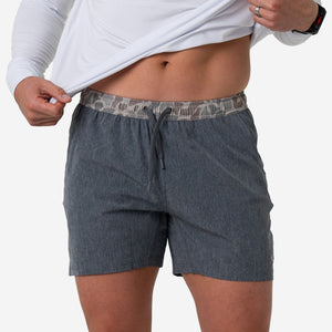 Burlebo Athletic Shorts - Grizzly Grey 5.5" & 7"