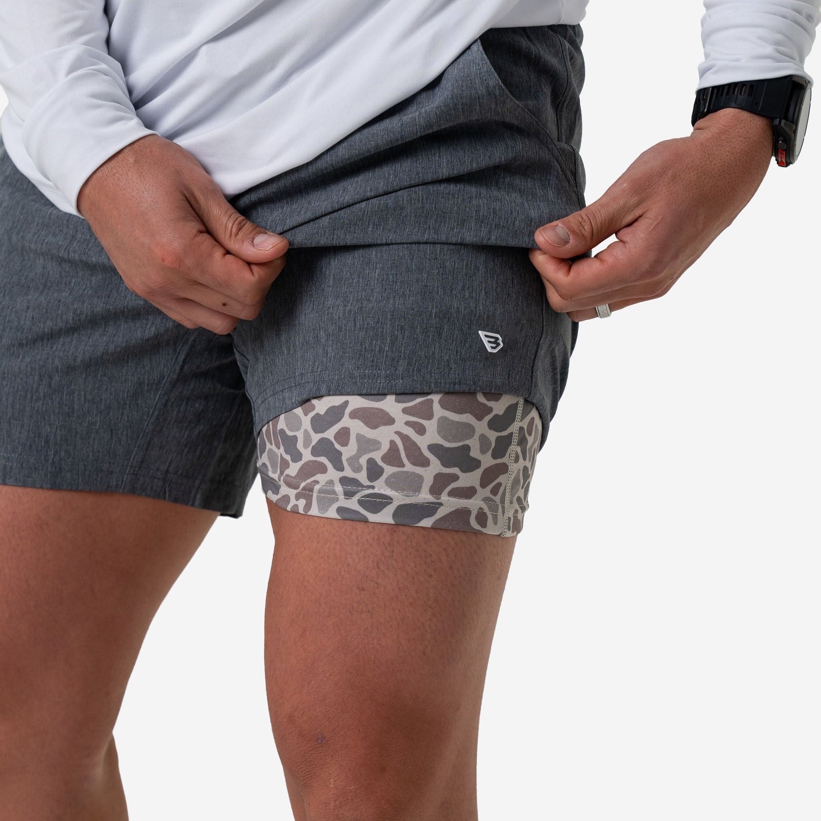 Burlebo Athletic Shorts - Grizzly Grey 5.5" & 7"