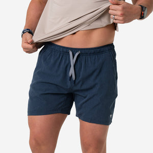 Burlebo Athletic Shorts - Heather Navy 5.5" & 7"